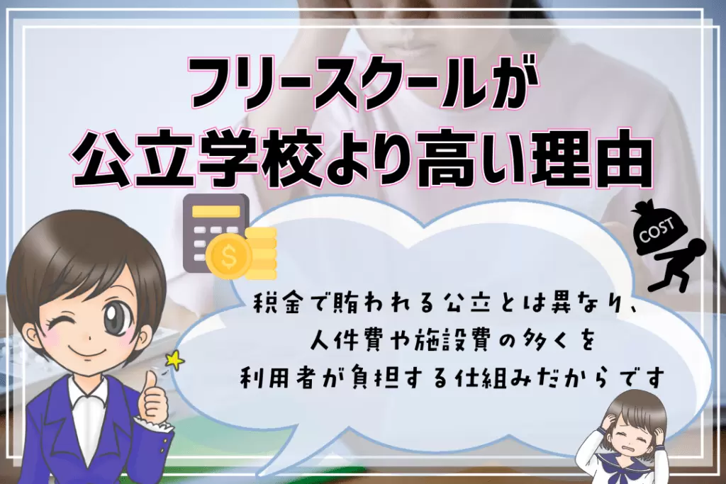 フリースクール費用　高い理由