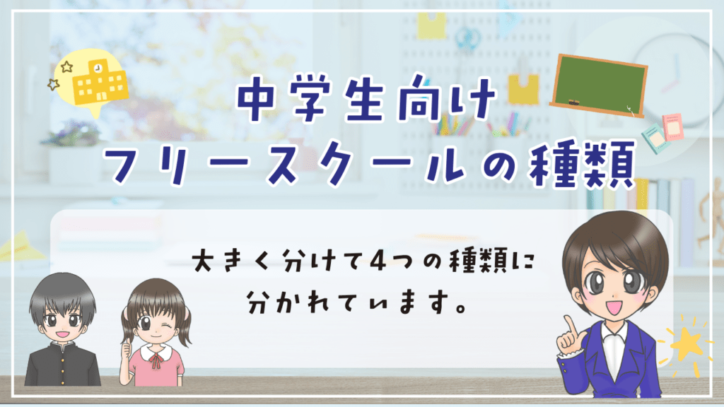 中学生　フリースクール　種類