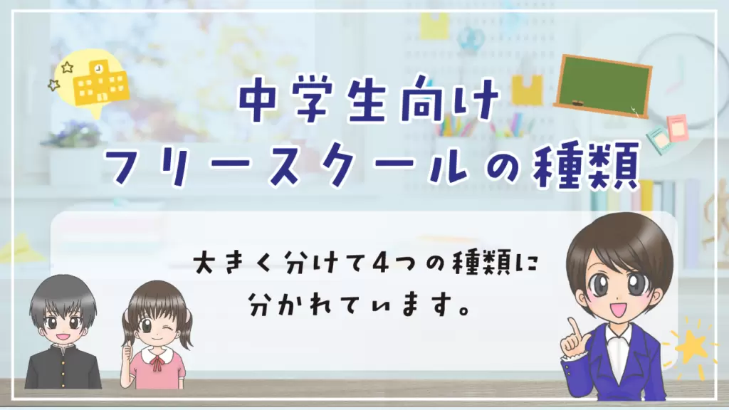 中学生　フリースクール　種類