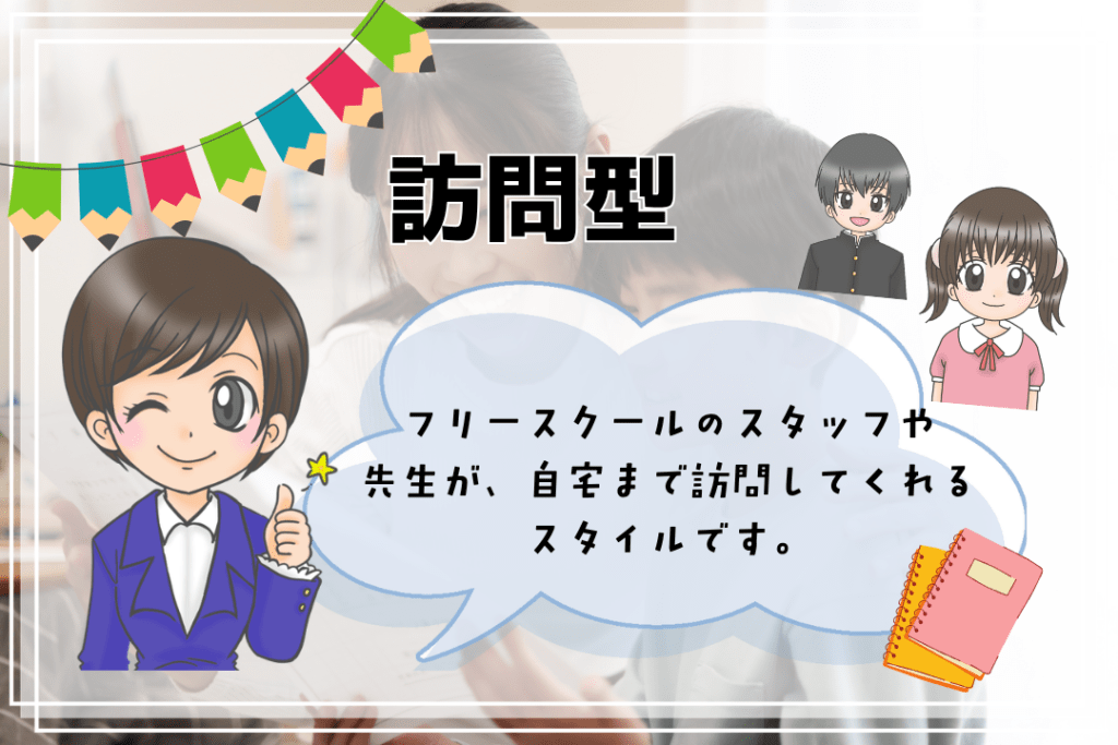 中学生　フリースクールの種類　訪問型