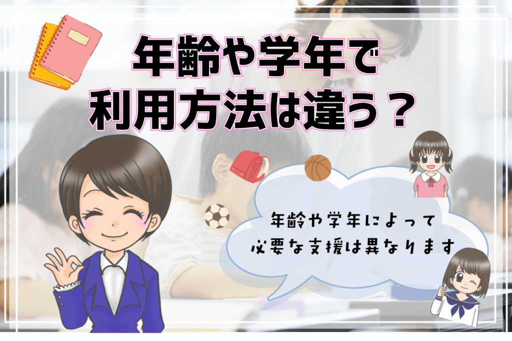フリースクール　年齢　学年　利用方法　利用の仕方　違い　