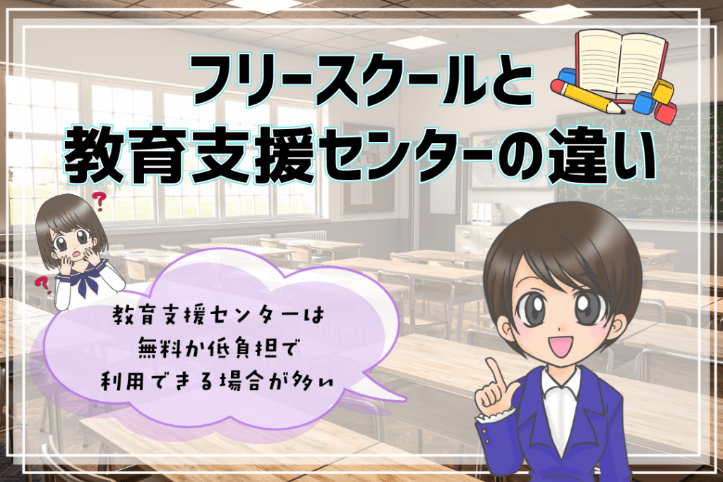 フリースクール　教育支援センターとの違い