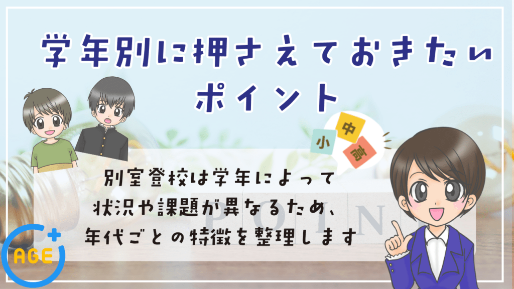 別室登校 出席 成績 過ごし方 続けたときの選択肢 学年別 押さえておきたいポイント