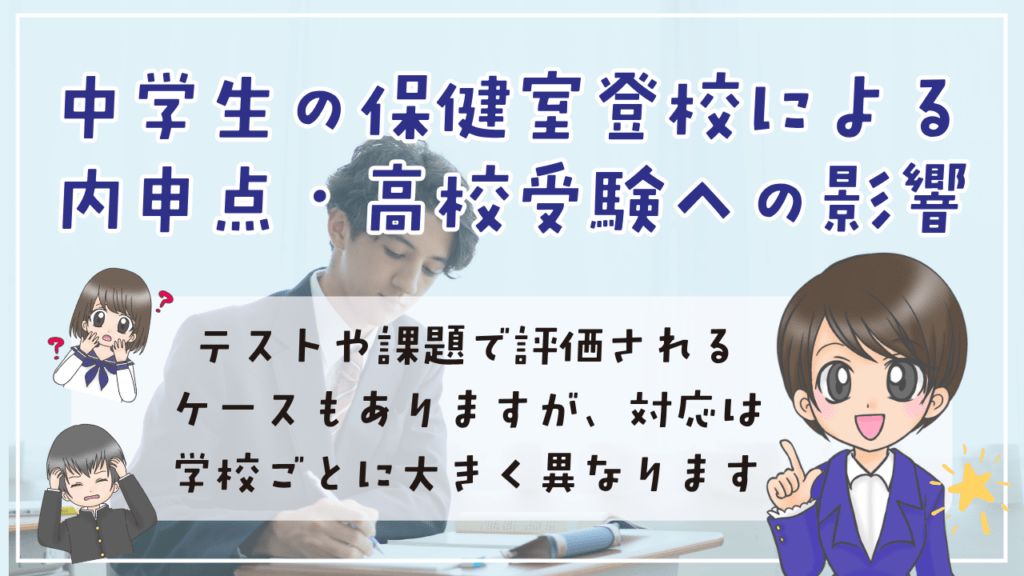 保健室登校 出席扱い 中学生 内申点 高校受験 影響