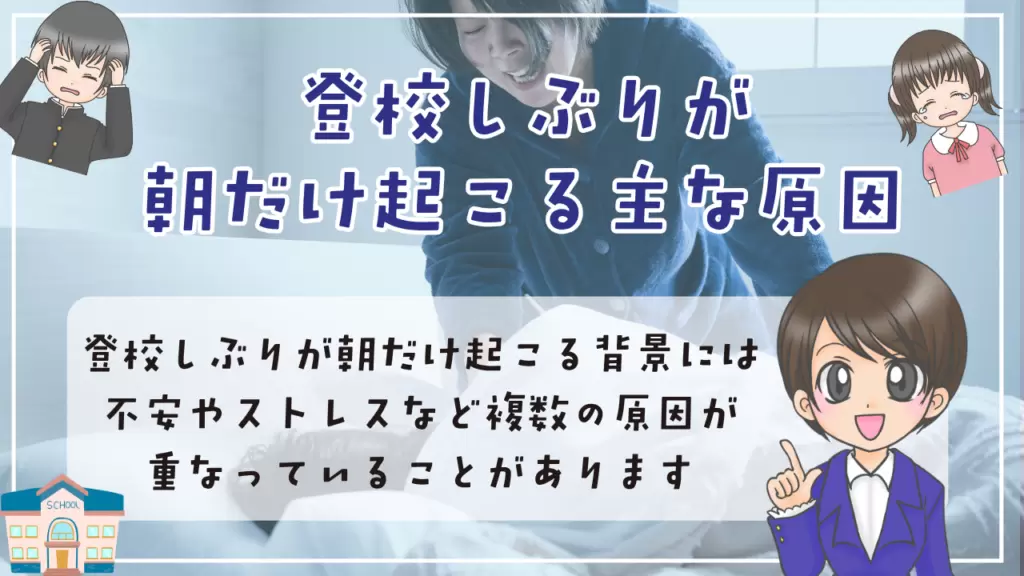 登校しぶり　原因　対応　休ませる判断　親の声かけ　朝だけ起こる原因