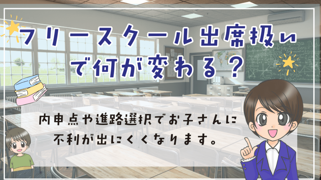フリースクール　出席扱い　内申・進路