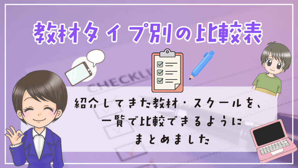フリースクール　ホームスクーリング教材　比較表