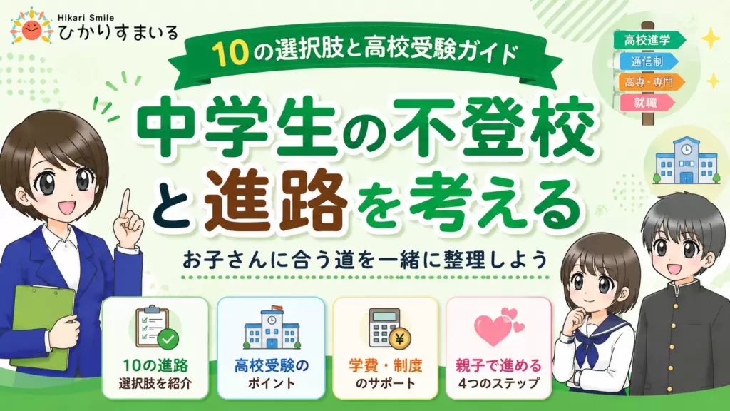 中学生の不登校と進路｜10の選択肢と高校受験ガイド【2026年最新】