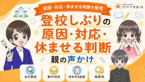 登校しぶりの原因・対応・休ませる判断｜親の声かけ